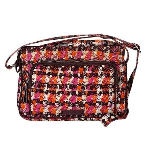 Vera Bradley Houndstooth Tweed Little Hipster Crossbody Medium Organizer Bag - Picture 1 of 13